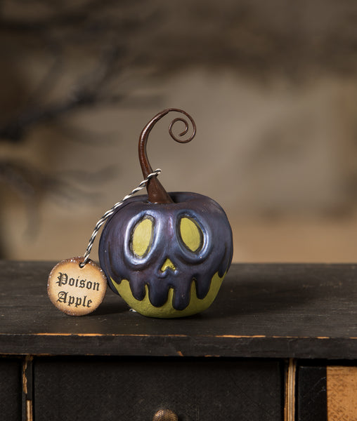 Green Apple With Purple Poison Ornament Mini