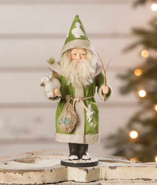 Vintage Santa in Green Small