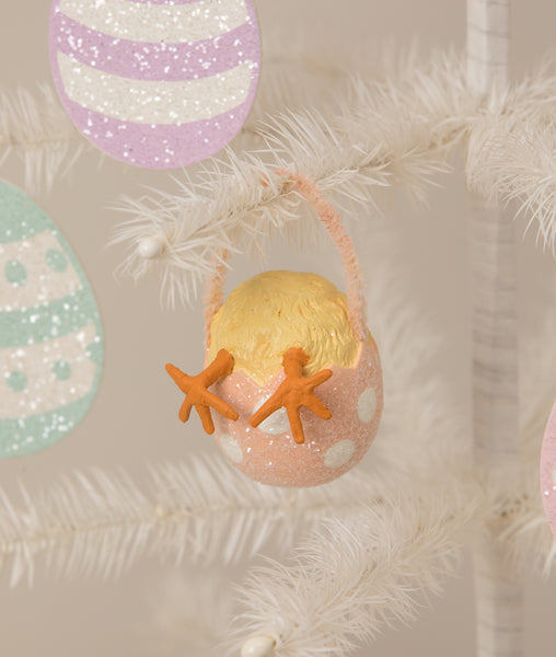 Chickie Tail Egg Ornament Orange