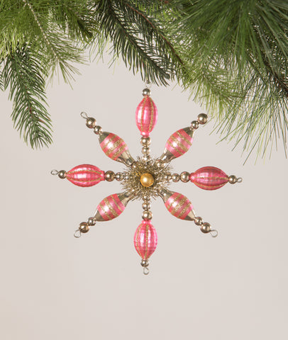 Christmas_Bethany Lowe_Pink_Star_Bead_Ornament
