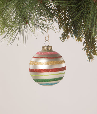 Christmas_Bethany Lowe_Retro_Stripe_Bright_Ornament