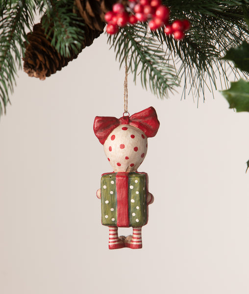 Surprise Package Girl Ornament