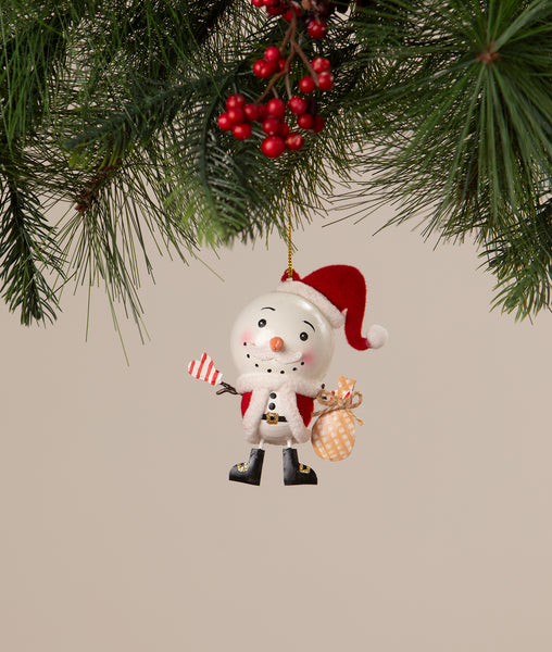 Snowman Santa Ornament