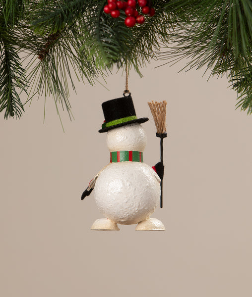 Snowman with Broom Ornament