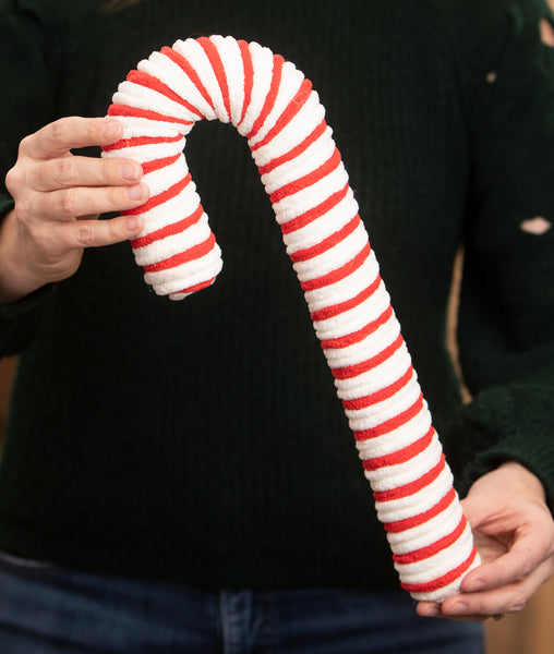 Large Chenille Candy Cane