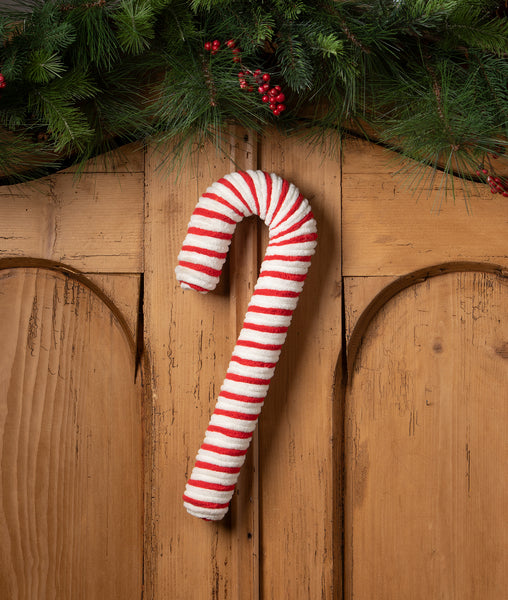 Large Chenille Candy Cane