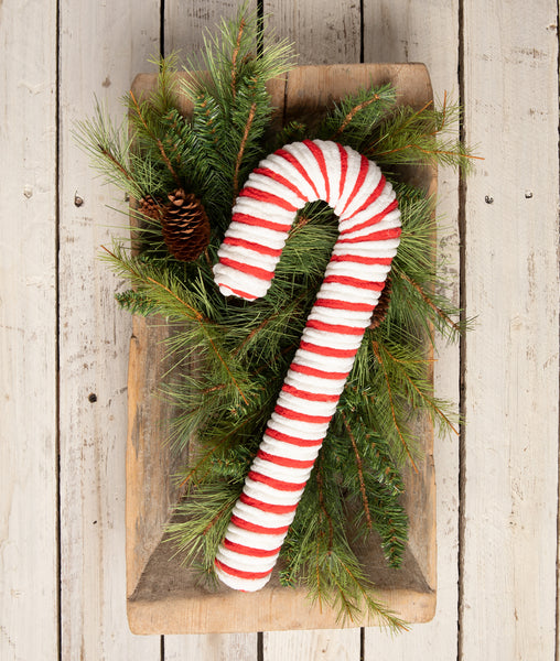 Large Chenille Candy Cane