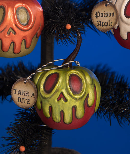 Red Apple With Green Poison Ornament Mini