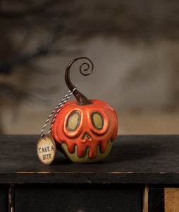 Green Apple With Orange Poison Ornament Mini