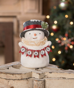 Peace Snowman with Top Hat