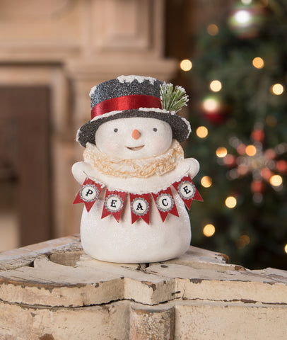 Peace Snowman with Top Hat