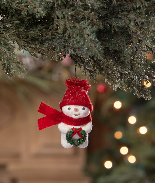 Snowman with Wreath Ornament
