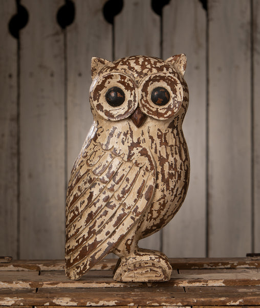 Handcarved 12" Wise Owl