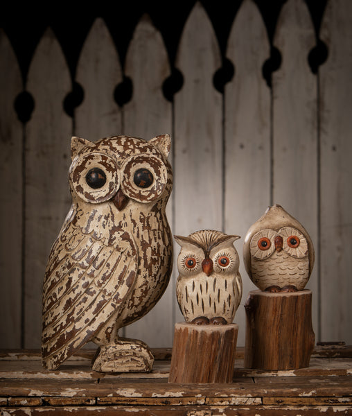 Handcarved 9" Hoot Owl