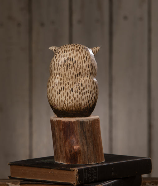 Handcarved 8" Horned Owl