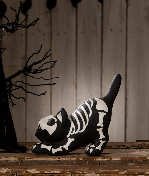 Skeleton Paper Mache Cat
