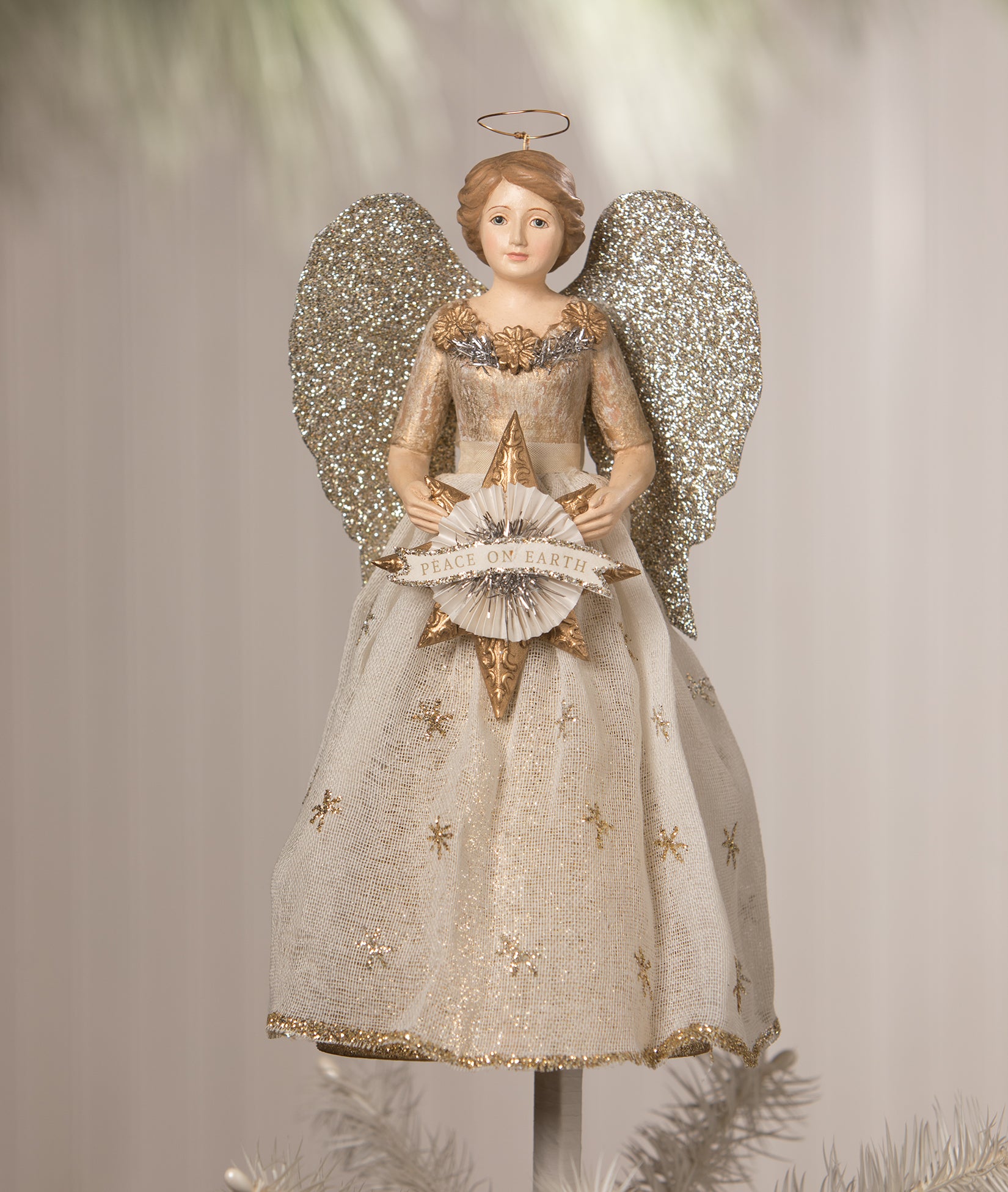 Peace On Earth Angel Tree Topper