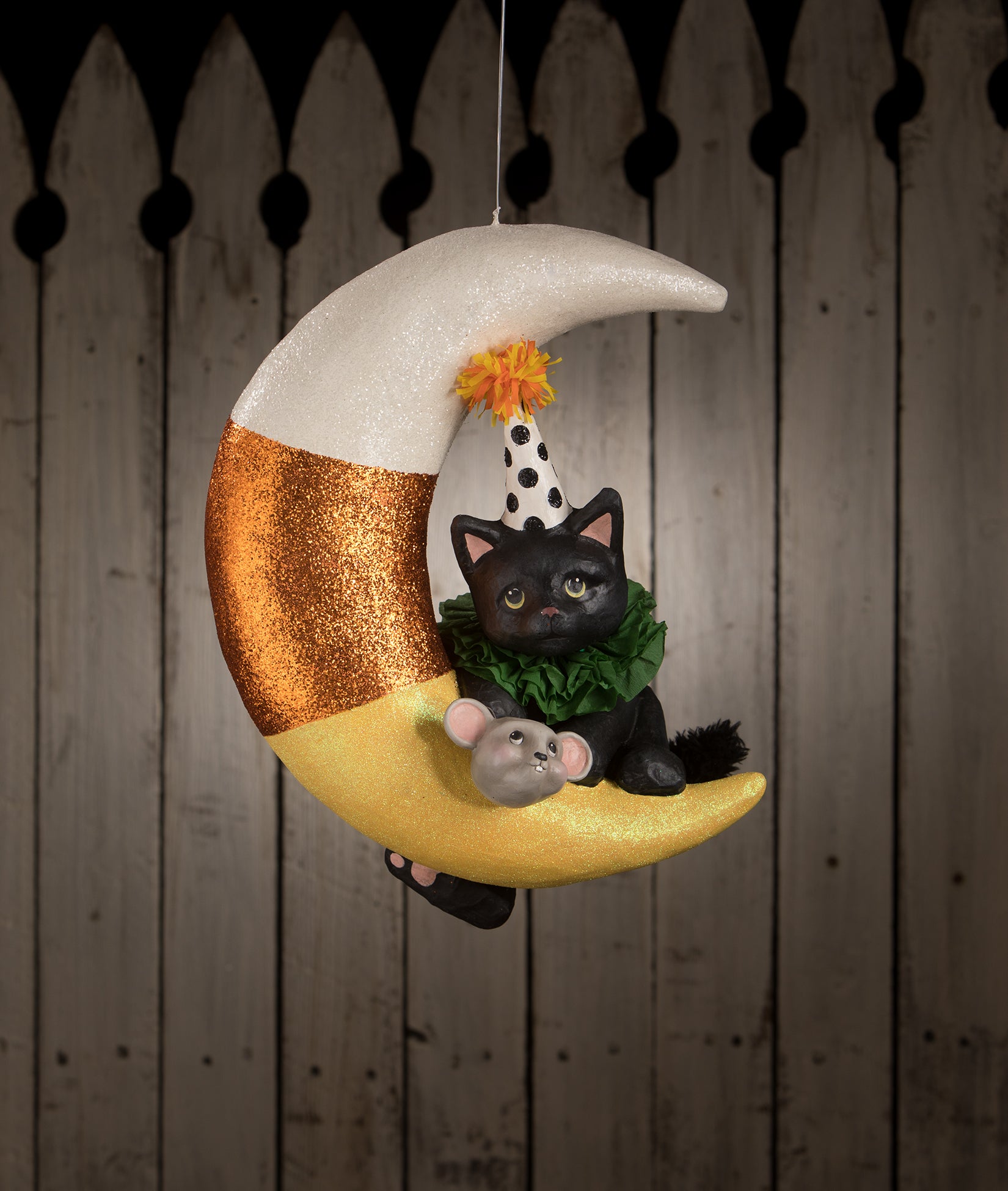 Party Kitty Candy Corn Moon