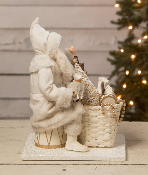 Winter Wishes Santa with Basket of Toys