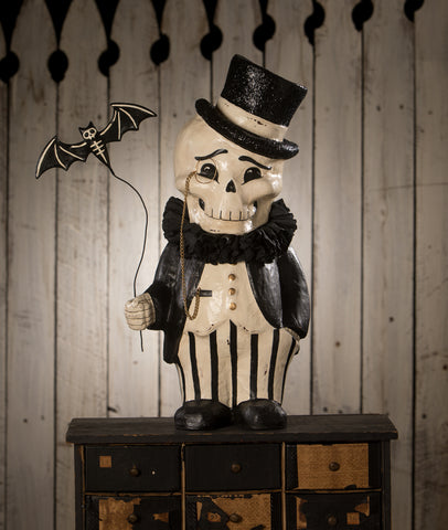 Dapper Desmond Skelly Large Paper Mache