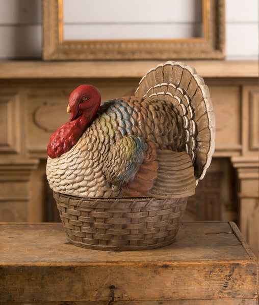 Vintage Turkey Basket Container