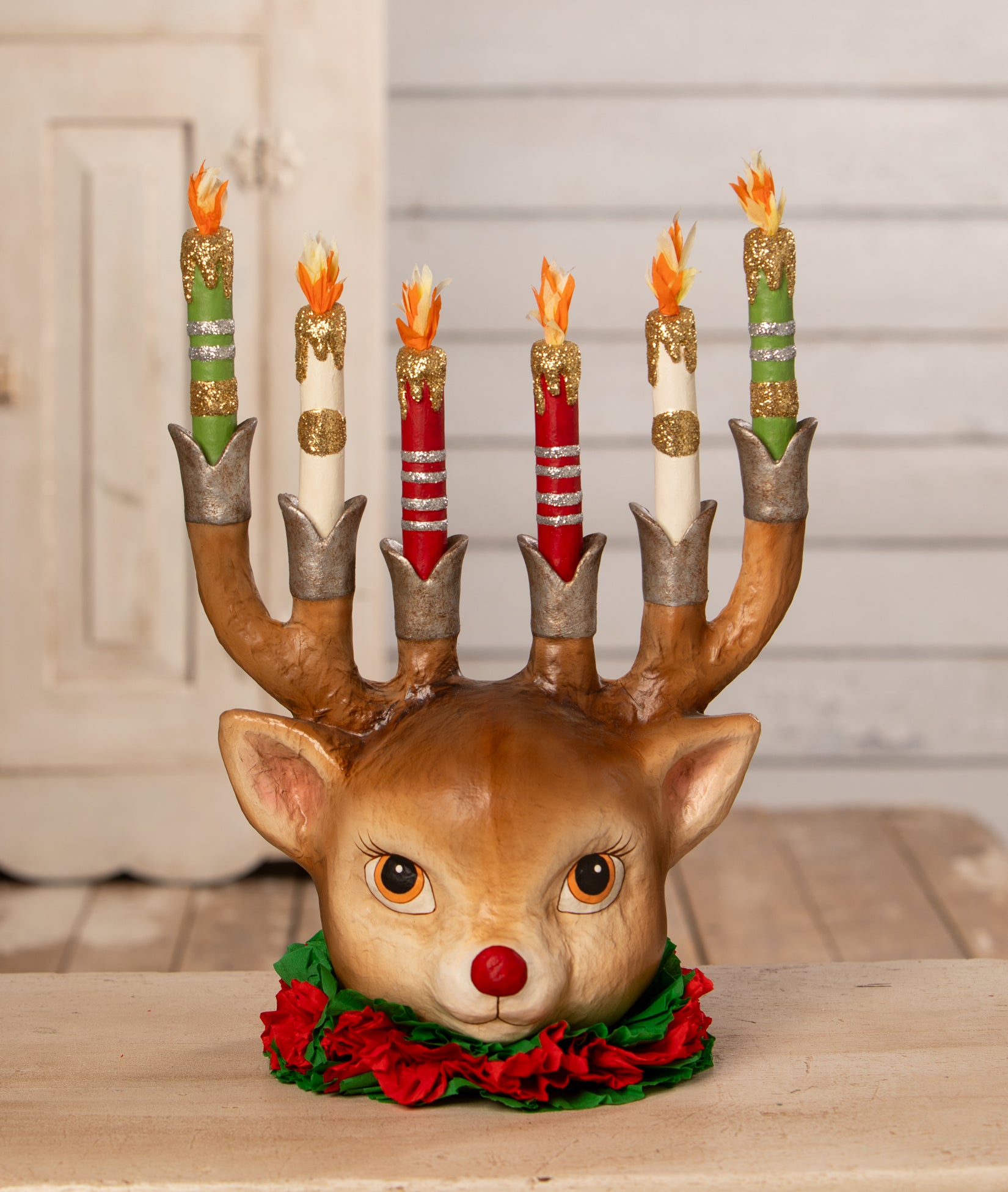 Retro Reindeer Candelabra