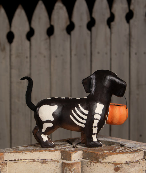 Skelly Pup Paper Mache