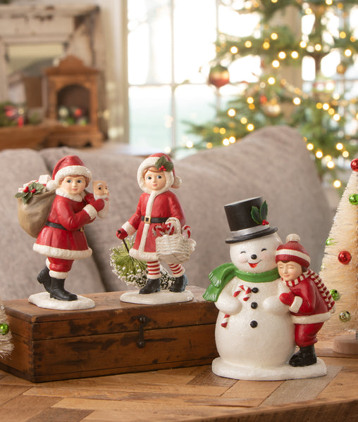 Santa Girl Pulling Tree