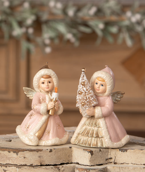 Pastel Angel Holding Candle