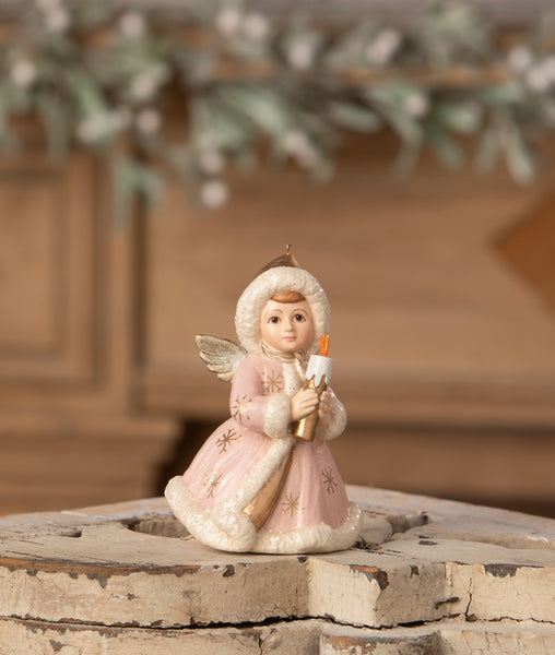 Pastel Angel Holding Candle