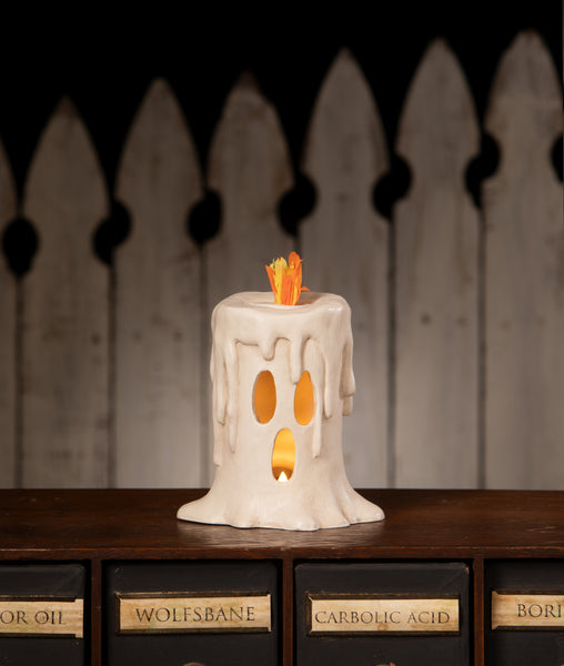Tall Flam'in Candle Luminary