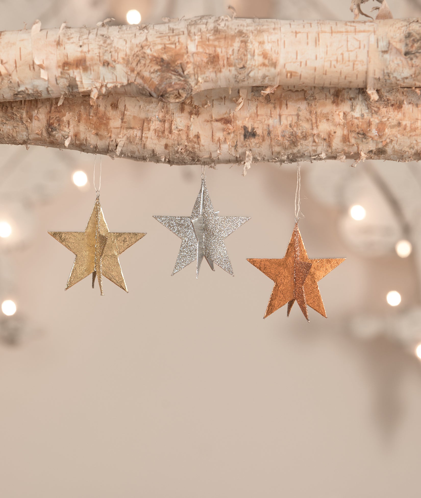 Metallic Star Ornaments S3