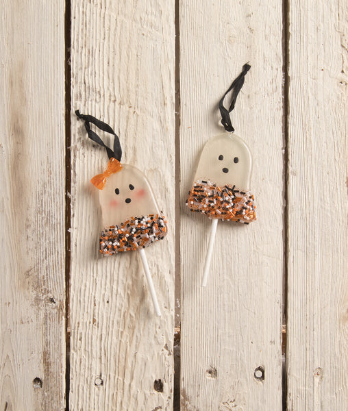 Ghostie Boy Lollipop Ornament