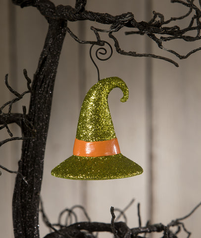 Witch Hat Green Ornament/Place Card Holder