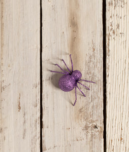 Glittered Spider Purple