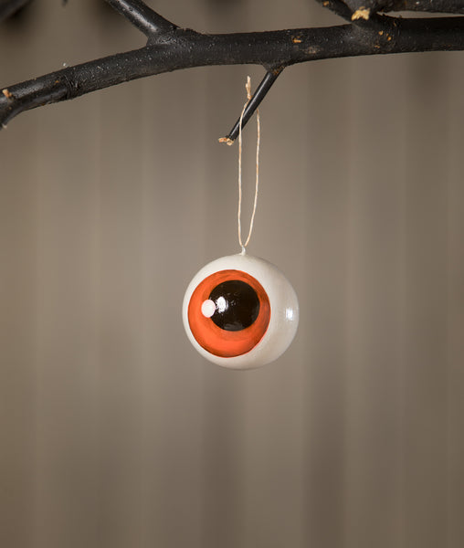 Googly Orange Eyeball Ornament