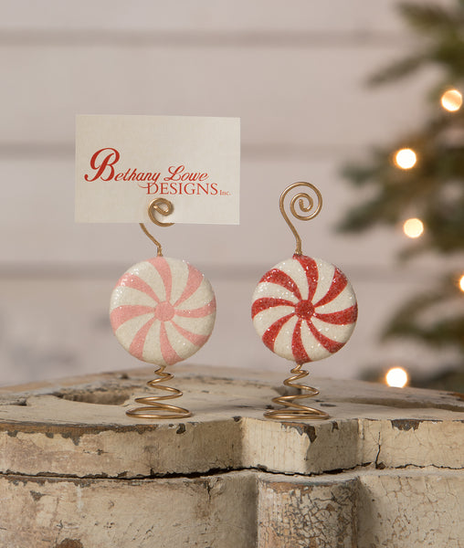 Red Peppermint Place Card Holder