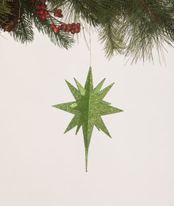 Green Moravian Star Ornament