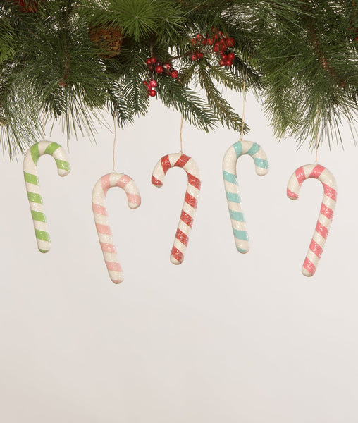 Aqua Candy Cane Ornament