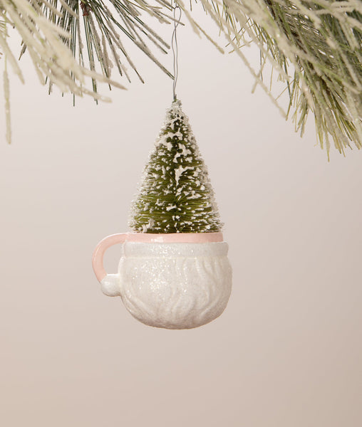 Pink Santa Mug Orn.