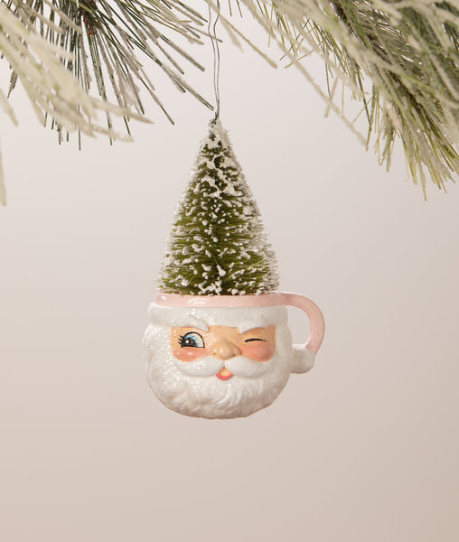 Pink Santa Mug Orn.