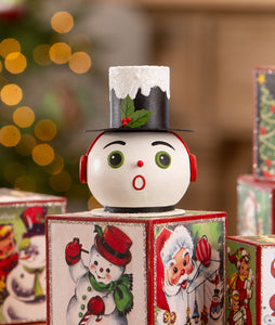 Vintage Surprised Snowman Cont