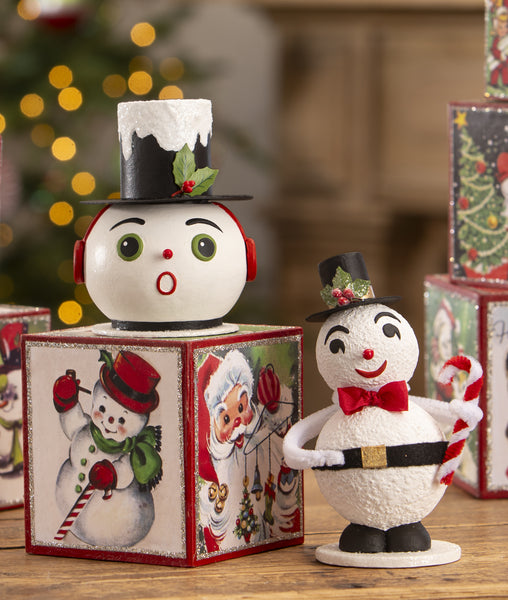 Vintage Surprised Snowman Cont