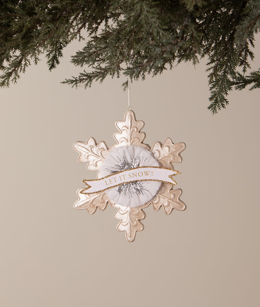 Let it Snow Flake Ornament