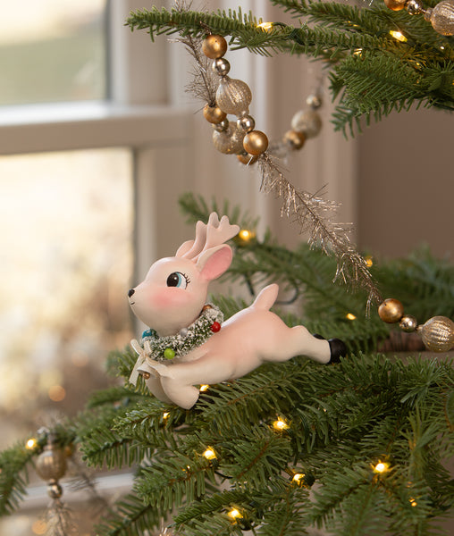 Leaping High Pink Reindeer