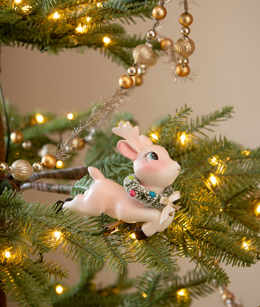 Leaping High Pink Reindeer