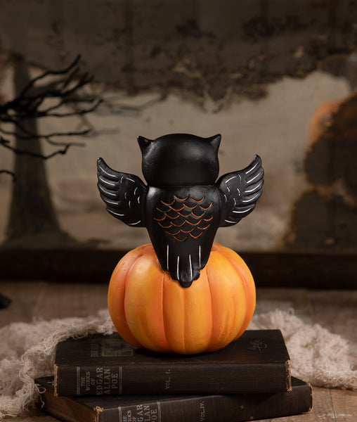 Owl on Jack O'Lantern