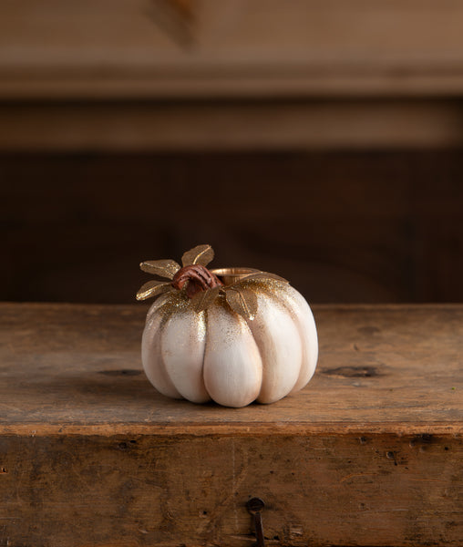 White Pumpkin Candlestick