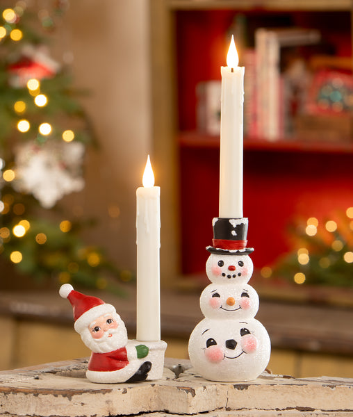 Santa Taper Candle Holder
