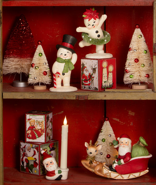 Santa Taper Candle Holder